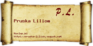Pruska Liliom névjegykártya